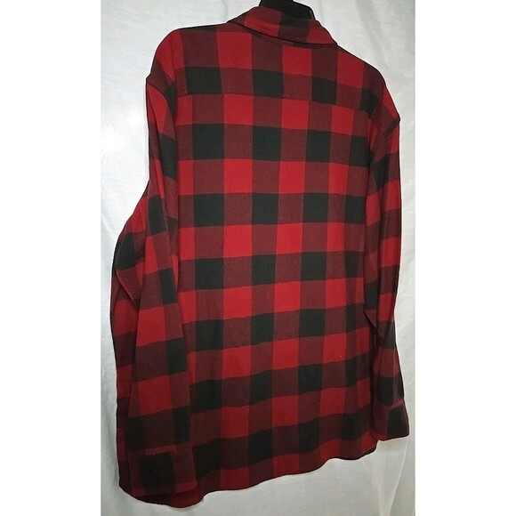 Levi's Relaxed Fit Flannel Button Shirt, Sz XL, Red/Black Checkered, NWT - Picture 6 of 10